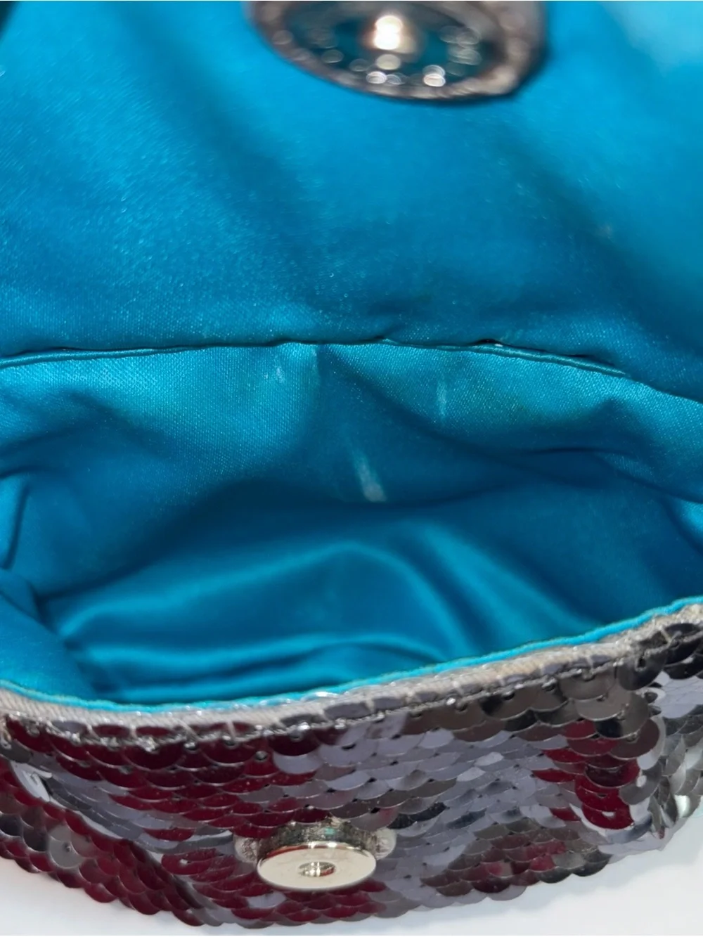 COACH BLUE SEQUIN POPPY BACKPACK (limited edition)